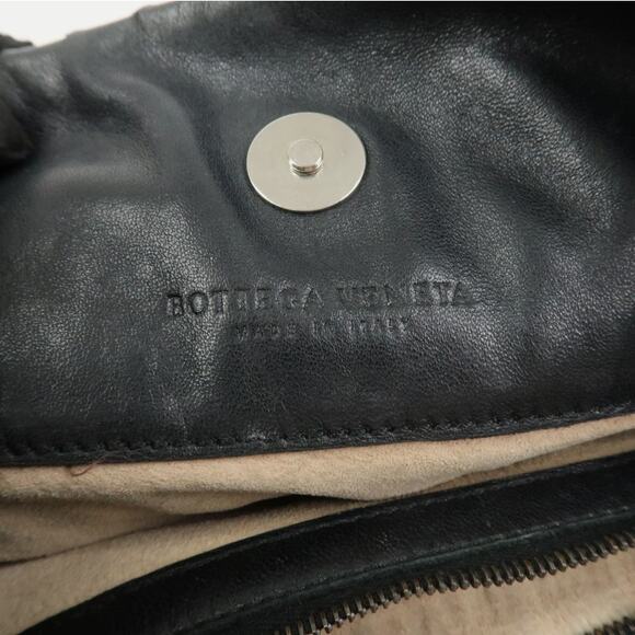 💎✨Beautiful✨💎Authentic BOTTEGA VENETA Intrecciato Shoulder Bag Black - Picture 15 of 15